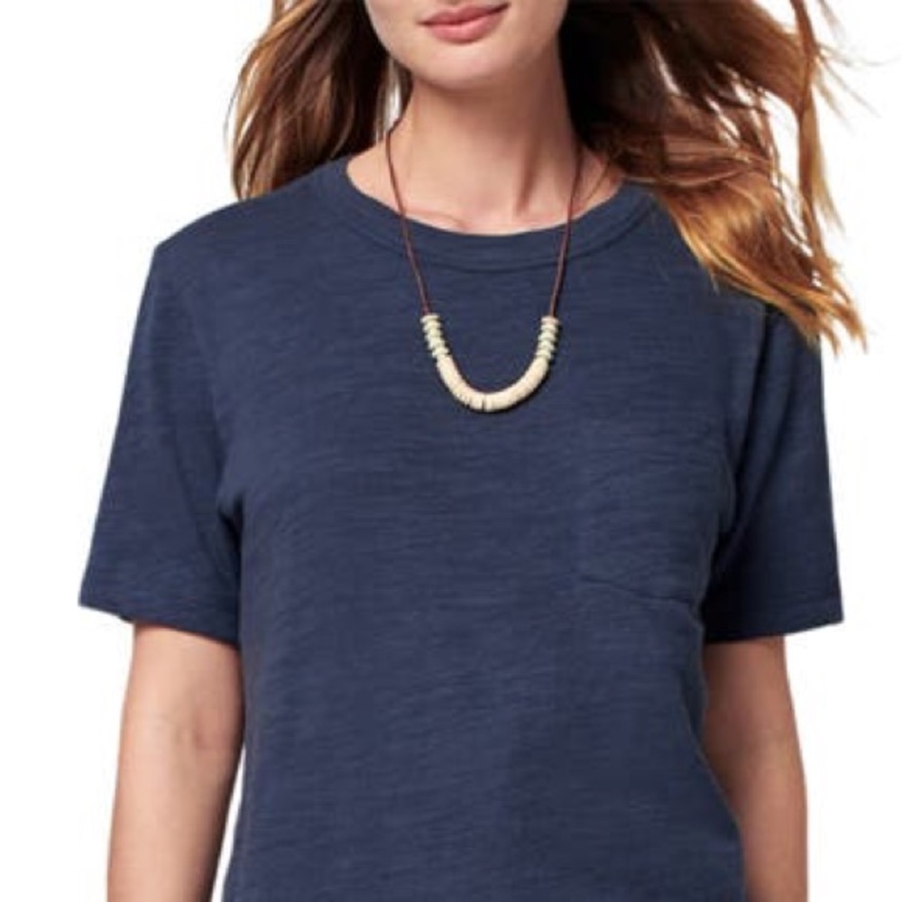 FAHERTY Slub Cotton Pocket Tee NWT -Organic Cotton